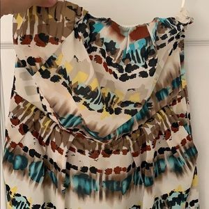 Colorful Strapless Cocktail Dress